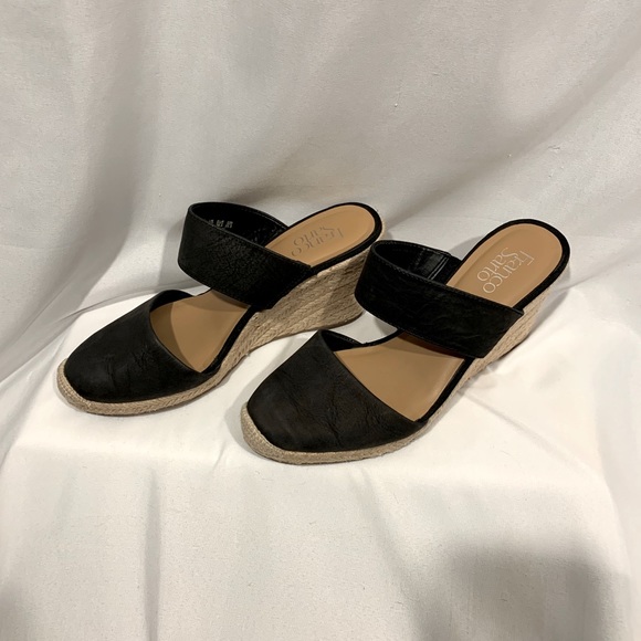 Franco Sarto Shoes - Franco sarto women’s black wedge sandals size 8.5
